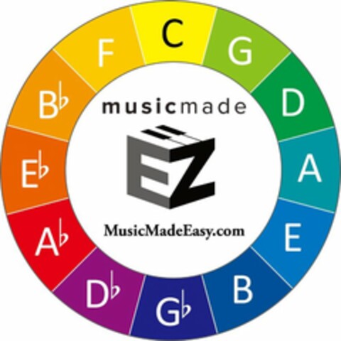 C G D A E B G D A E B F MUSICMADE EZ MUSICMADEEASY.COM Logo (USPTO, 30.08.2016)