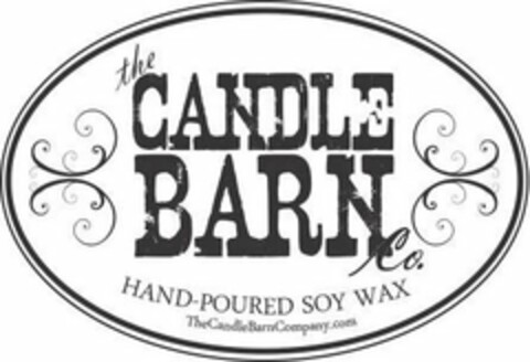 THE CANDLE BARN CO. HAND-POURED SOY WAXTHECANDLEBARNCOMPANY.COM Logo (USPTO, 29.08.2017)