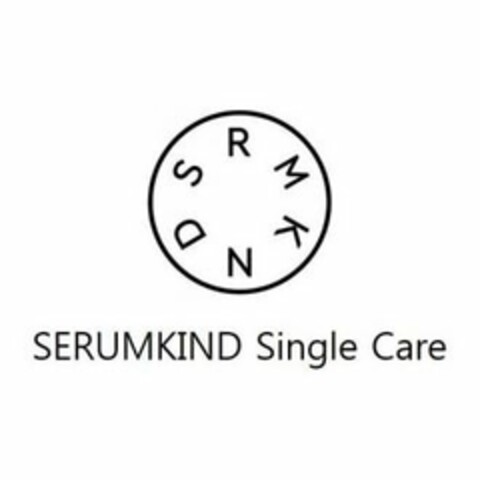 SRMKND SERUMKIND SINGLE CARE Logo (USPTO, 12/11/2019)