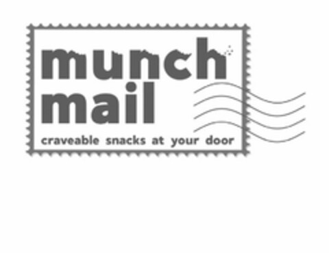 MUNCH MAIL CRAVEABLE SNACKS AT YOUR DOOR Logo (USPTO, 08/17/2020)