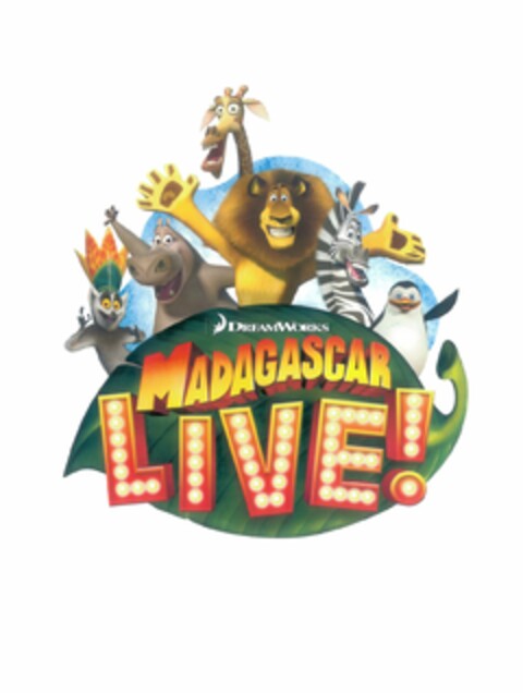 DREAMWORKS MADAGASCAR LIVE! Logo (USPTO, 08.10.2010)