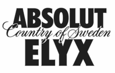 ABSOLUT COUNTRY OF SWEDEN ELYX Logo (USPTO, 28.12.2010)