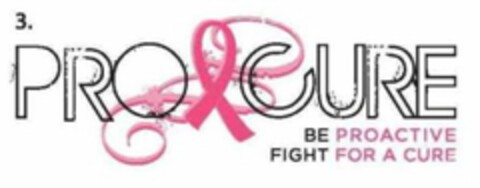 3. PRO CURE BE PROACTIVE FIGHT FOR A CURE Logo (USPTO, 27.03.2012)