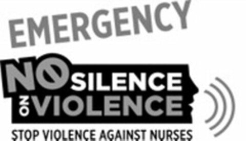 EMERGENCY NO SILENCE ON VIOLENCE STOP VIOLENCE AGAINST NURSES Logo (USPTO, 13.11.2012)