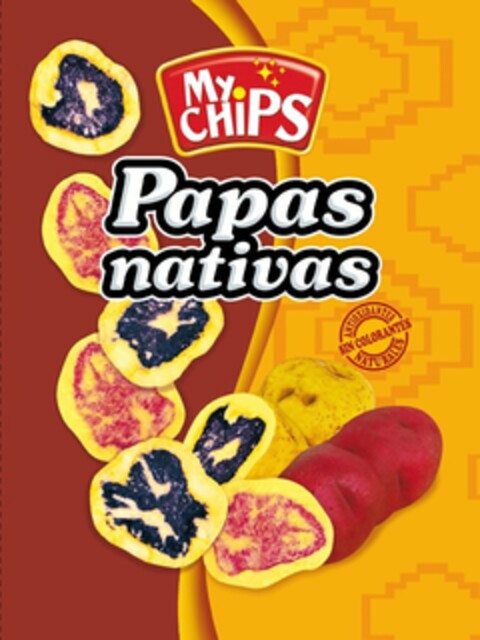 MY CHIPS PAPAS NATIVAS ANTIOXIDANTES NATURALES SIN COLORANTES Logo (USPTO, 29.04.2013)