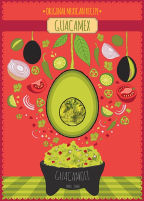 ORIGINAL MEXICAN RECIPE GUACAMEX Logo (USPTO, 26.06.2013)