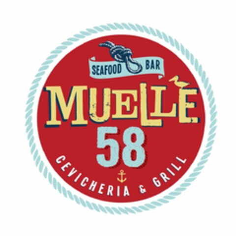 SEAFOOD BAR MUELLE 58 CEVICHERIA & GRILL Logo (USPTO, 09.10.2015)