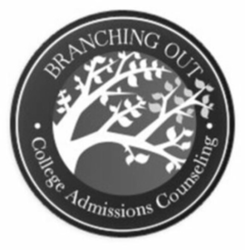 BRANCHING OUT · COLLEGE ADMISSION COUNSELING · Logo (USPTO, 21.12.2015)