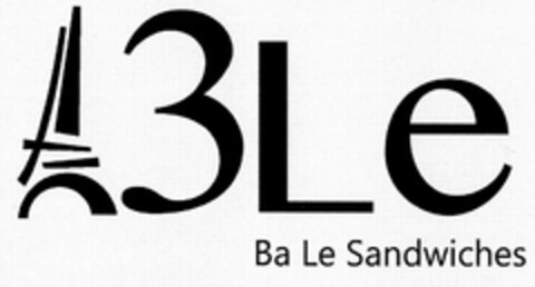 3LE BA LE SANDWICHES Logo (USPTO, 05.01.2017)