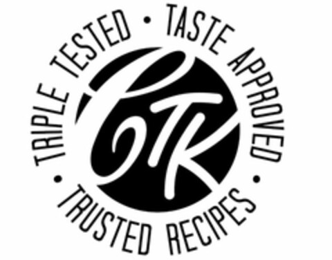 CTK · TRIPLE TESTED · TASTE APPROVED · TRUSTED RECIPES Logo (USPTO, 06.06.2018)