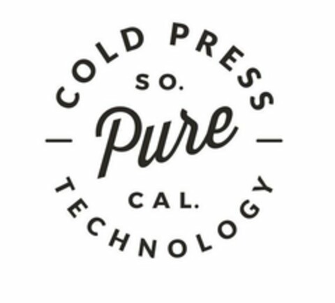 PURE COLD PRESS TECHNOLOGY SO. CAL. Logo (USPTO, 03/11/2019)