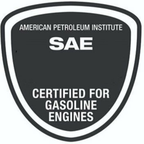 AMERICAN PETROLEUM INSTITUTE SAE CERTIFIED FOR GASOLINE ENGINES Logo (USPTO, 03/14/2019)