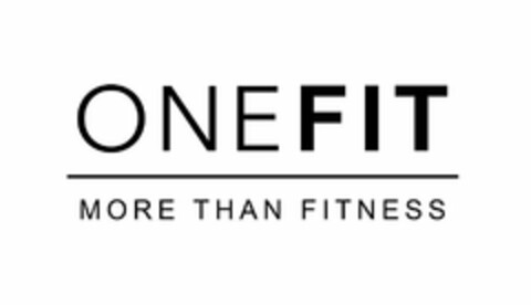 ONEFIT MORE THAN FITNESS Logo (USPTO, 06.05.2019)