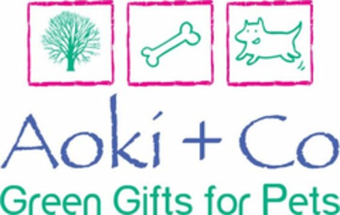 AOKI + CO GREEN GIFTS FOR PETS Logo (USPTO, 16.05.2009)