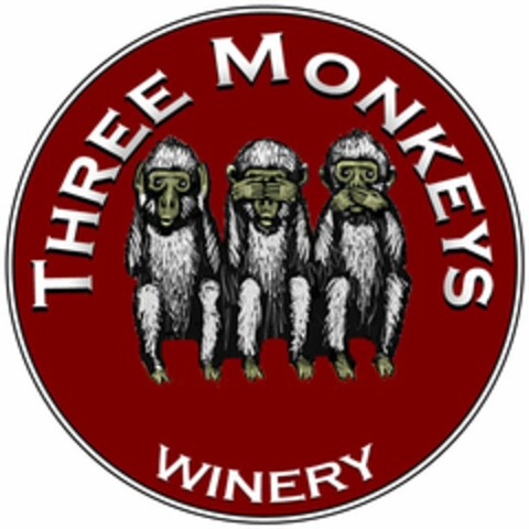 THREE MONKEYS WINERY Logo (USPTO, 10/15/2009)