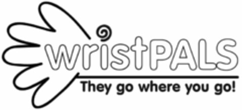 WRISTPALS THEY GO WHERE YOU GO! Logo (USPTO, 09.03.2011)