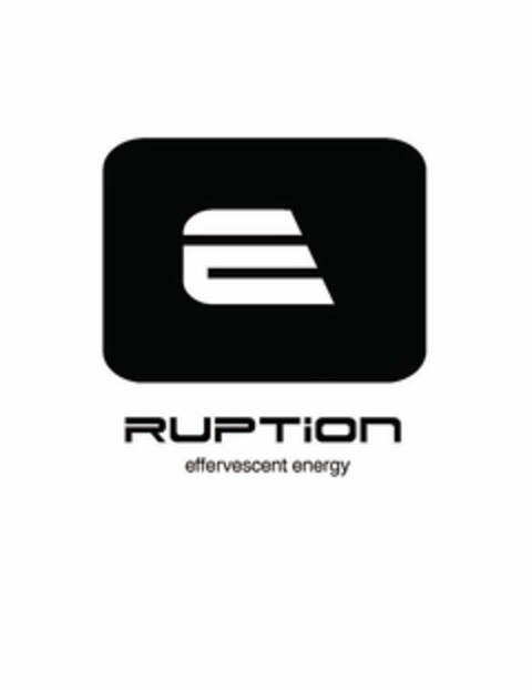 E RUPTION EFFERVESCENT ENERGY Logo (USPTO, 07/14/2011)