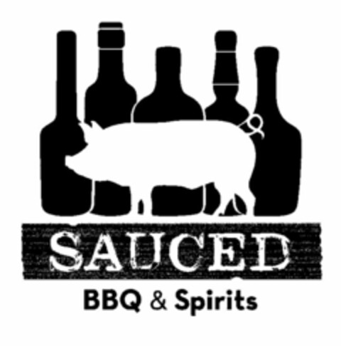 SAUCED BBQ & SPIRITS Logo (USPTO, 24.02.2012)