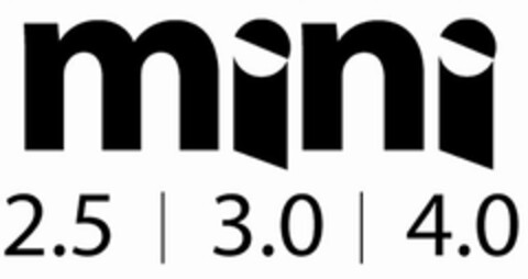 MINI 2.5 3.0 4.0 Logo (USPTO, 10/05/2012)