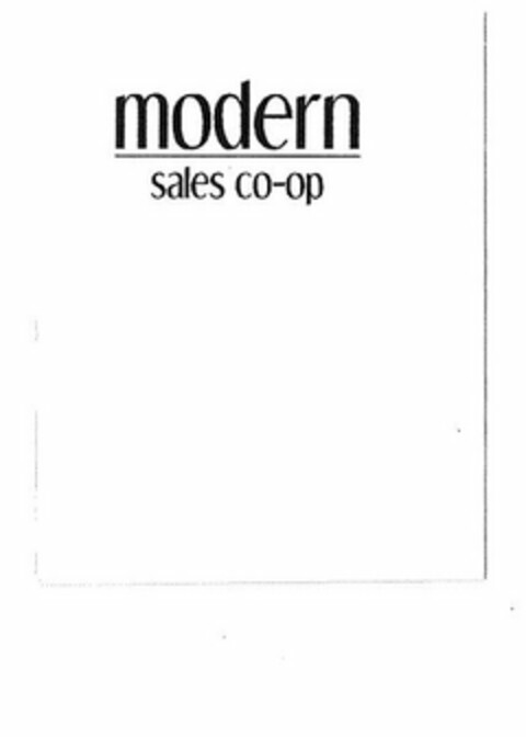 MODERN SALES CO-OP Logo (USPTO, 01.08.2013)