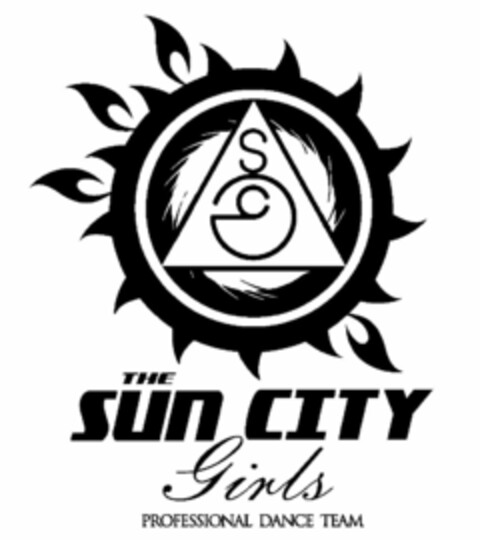 SCG THE SUN CITY GIRLS PROFESSIONAL DANCE TEAM Logo (USPTO, 30.01.2014)