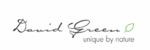 DAVID GREEN UNIQUE BY NATURE Logo (USPTO, 13.04.2016)