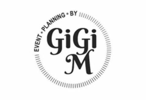 EVENT · PLANNING · BY GIGI M Logo (USPTO, 08/10/2018)