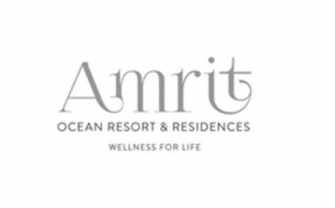 AMRIT OCEAN RESORT AND RESIDENCES WELLNESS FOR LIFE Logo (USPTO, 11.12.2018)