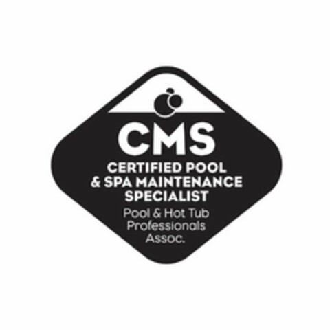 CMS CERTIFIED POOL & SPA MAINTENANCE SPECIALIST POOL & HOT TUB PROFESSIONALS ASSOC. Logo (USPTO, 30.08.2019)