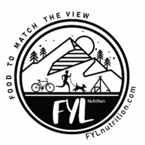 FYL NUTRITION FOOD TO MATCH THE VIEW FYLNUTRITION.COM Logo (USPTO, 27.12.2019)