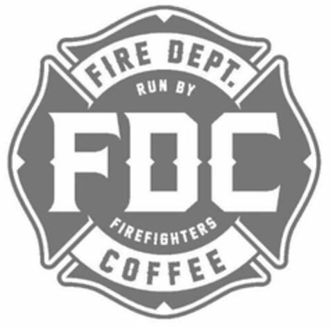 FDC FIRE DEPT. COFFEE RUN BY FIREFIGHTERS Logo (USPTO, 05/13/2020)