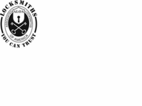 LOCKSMITHS YOU CAN TRUST ASSOCIATED LOCKSMITHS OF AMERICA ALOA Logo (USPTO, 08/11/2009)