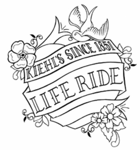 KIEHL'S SINCE 1851 LIFE RIDE Logo (USPTO, 22.12.2010)