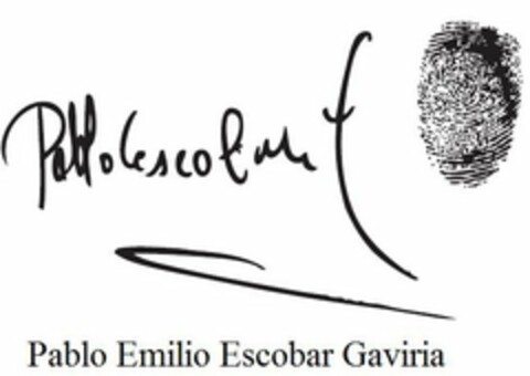 PABLO ESCOBAR PABLO EMILIO ESCOBAR GAVIRIA Logo (USPTO, 06/08/2011)