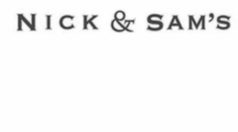 NICK & SAM'S Logo (USPTO, 07.12.2011)