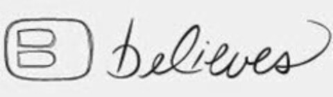 B BELIEVES Logo (USPTO, 23.12.2011)