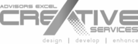 ADVISORS EXCEL CREATIVE SERVICES DESIGN DEVELOP ENHANCE Logo (USPTO, 20.01.2012)