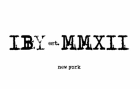 IBY EST. MMXII NEW YORK Logo (USPTO, 17.05.2012)