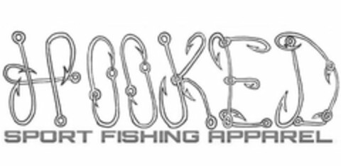 HOOKED SPORT FISHING APPAREL Logo (USPTO, 12/27/2012)