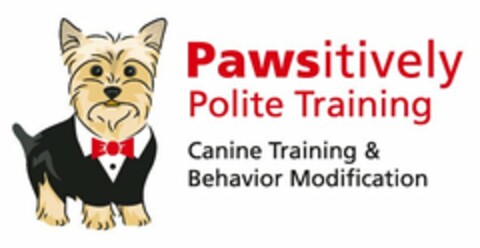 PAWSITIVELY POLITE TRAINING CANINE TRAINING & BEHAVIOR MODIFICATION Logo (USPTO, 03.03.2014)