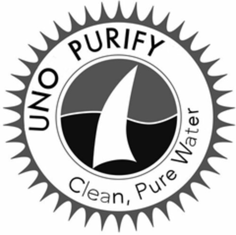 UNO PURIFY CLEAN, PURE WATER Logo (USPTO, 01/08/2015)