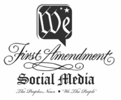 WE FIRST AMENDMENT SOCIAL MEDIA THE PEOPLES NEWS "WE THE PEOPLE" Logo (USPTO, 20.10.2016)