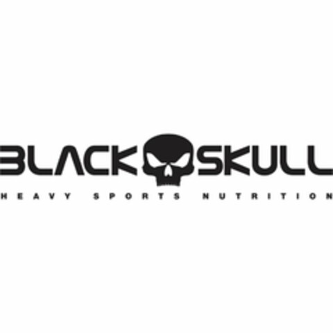 BLACK SKULL HEAVY SPORTS NUTRITION Logo (USPTO, 12/28/2016)