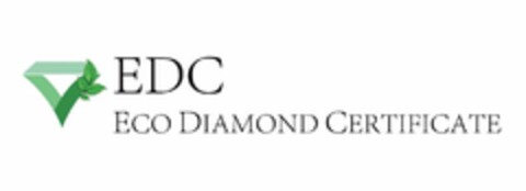 EDC ECO DIAMOND CERTIFICATE Logo (USPTO, 10.04.2017)