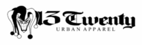 13 TWENTY URBAN APPAREL Logo (USPTO, 08.06.2017)