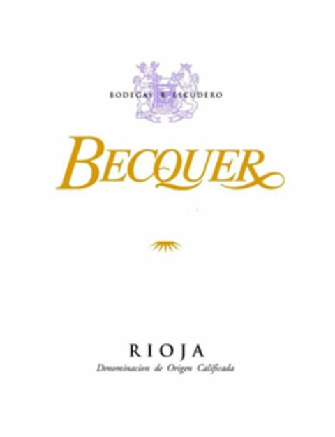 BODEGAS B. ESCUDERO BENITO ESCUDERO ASAD BECQUER RIOJA DENOMINACION DE ORIGEN CALIFICADA Logo (USPTO, 11/09/2017)