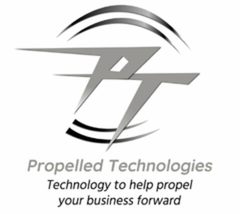 PT PROPELLED TECHNOLOGIES TECHNOLOGY TO HELP PROPEL YOUR BUSINESS FORWARD Logo (USPTO, 09/09/2020)