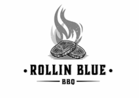 ROLLIN BLUE BBQ Logo (USPTO, 09/11/2020)