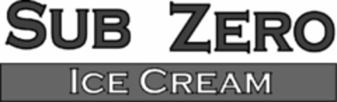 SUB ZERO ICE CREAM Logo (USPTO, 26.02.2009)