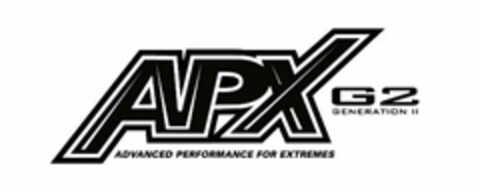 APX G2 GENERATION II ADVANCED PERFORMANCE FOR EXTREMES Logo (USPTO, 02.08.2010)